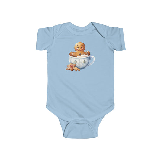 ginger bread man cup Infant Fine Jersey Bodysuit