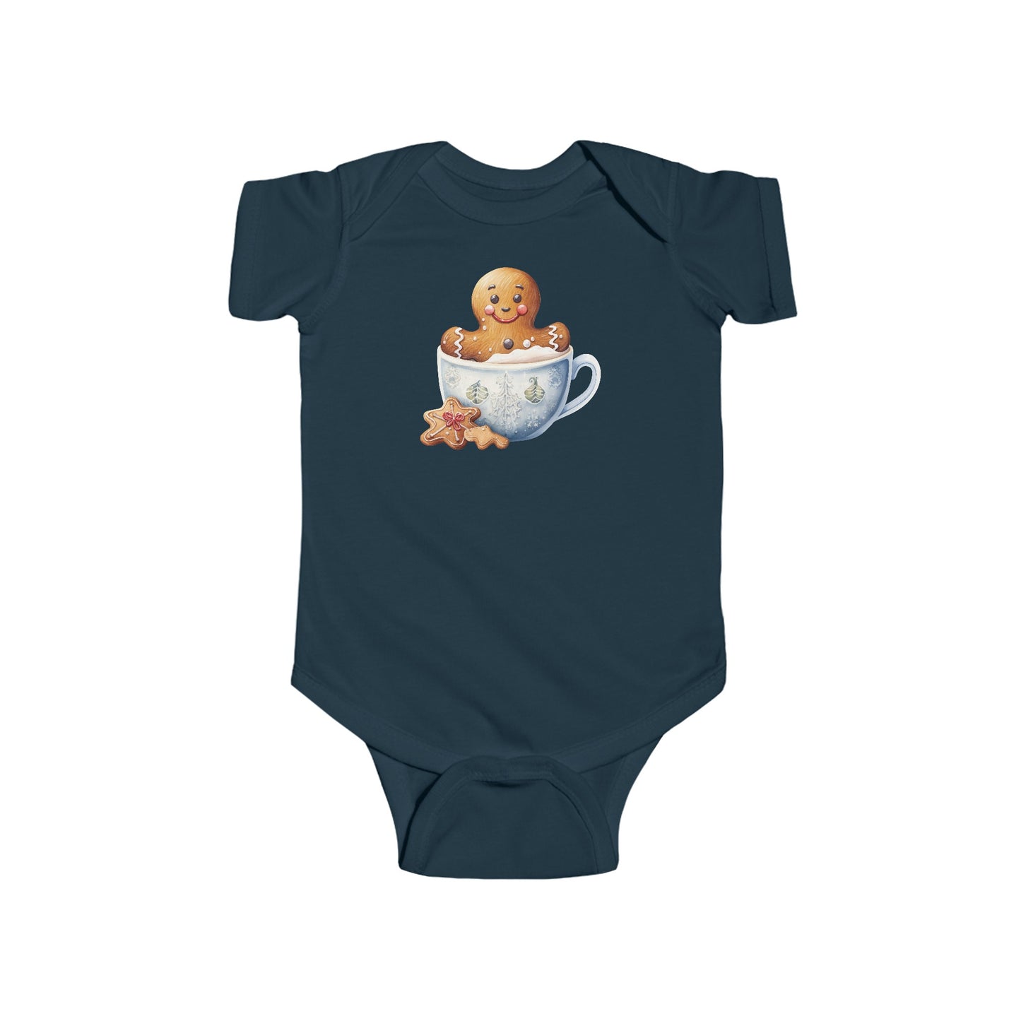 ginger bread man cup Infant Fine Jersey Bodysuit