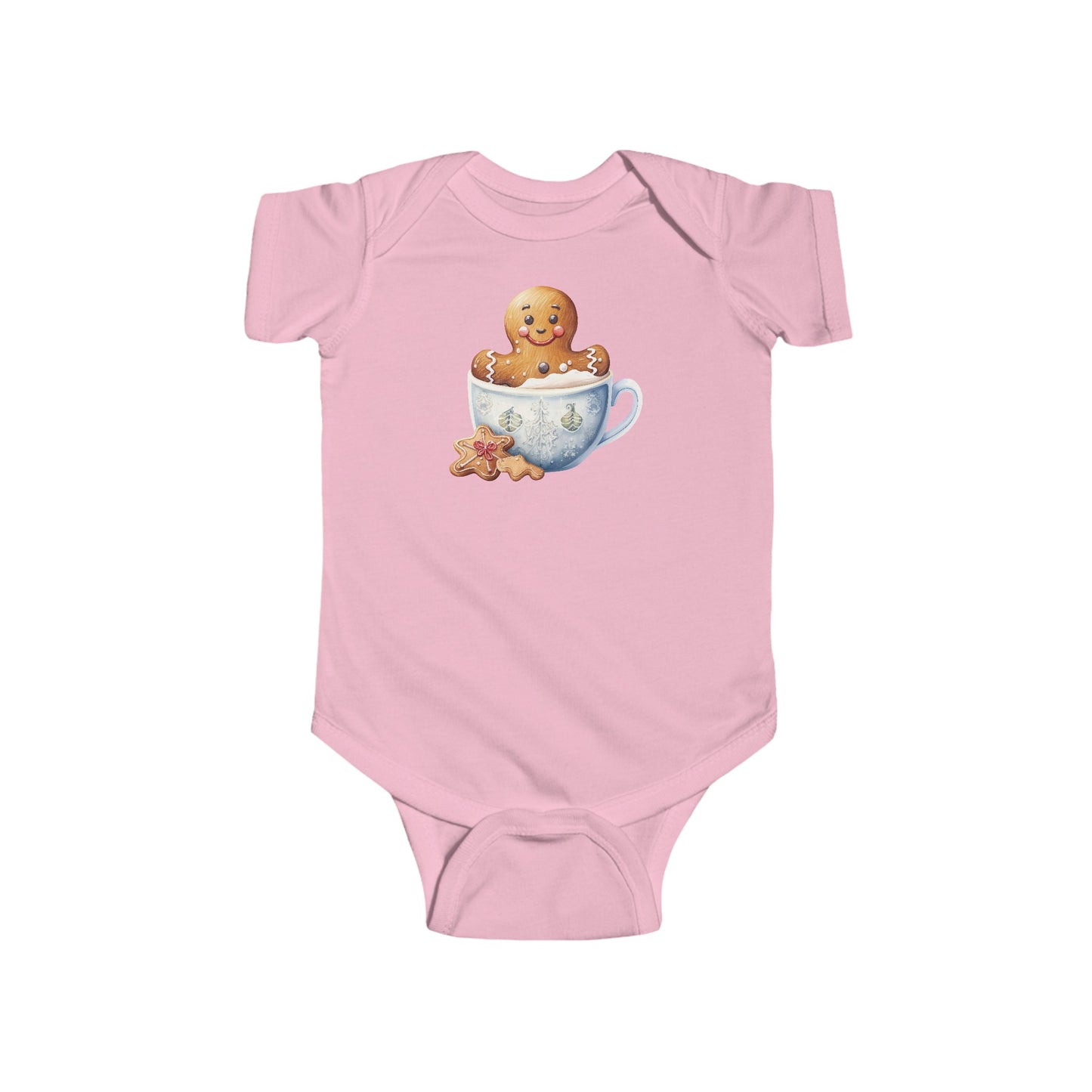 ginger bread man cup Infant Fine Jersey Bodysuit