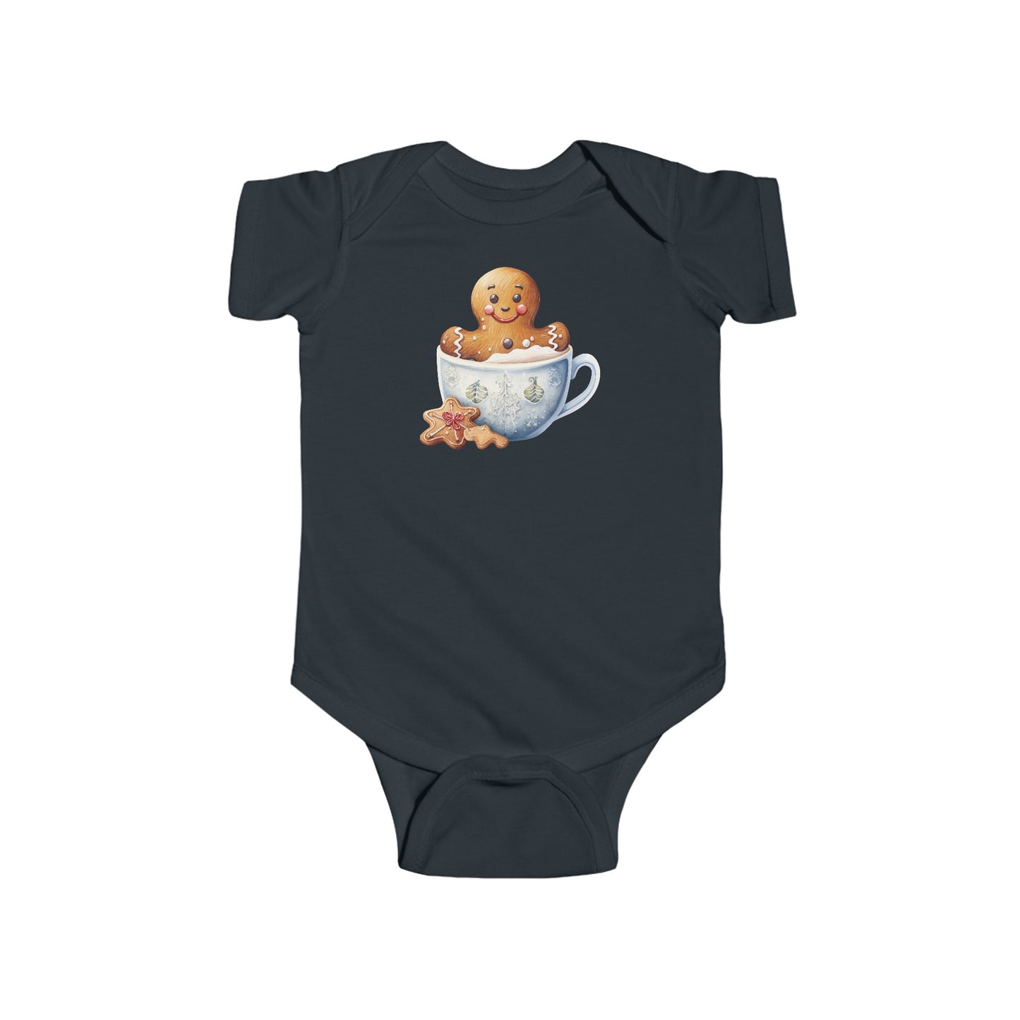 ginger bread man cup Infant Fine Jersey Bodysuit