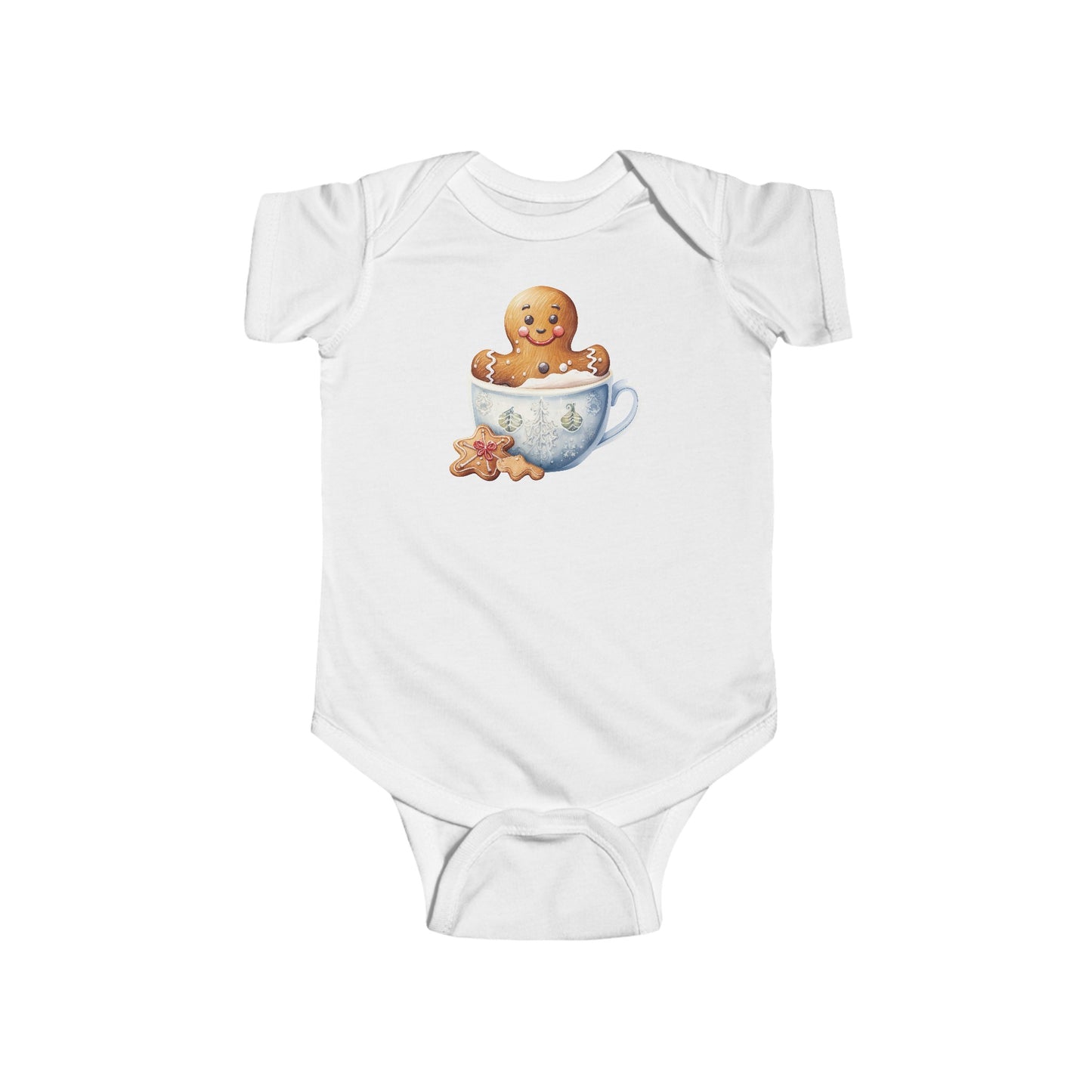 ginger bread man cup Infant Fine Jersey Bodysuit