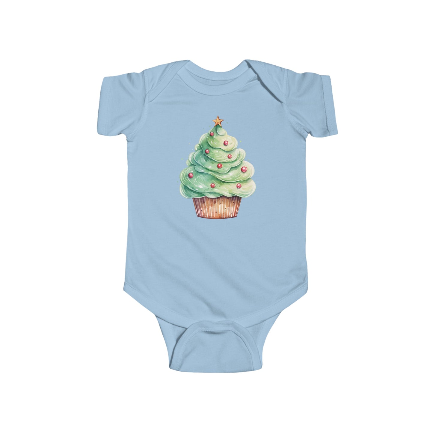 christmas cupcake Infant Fine Jersey Bodysuit