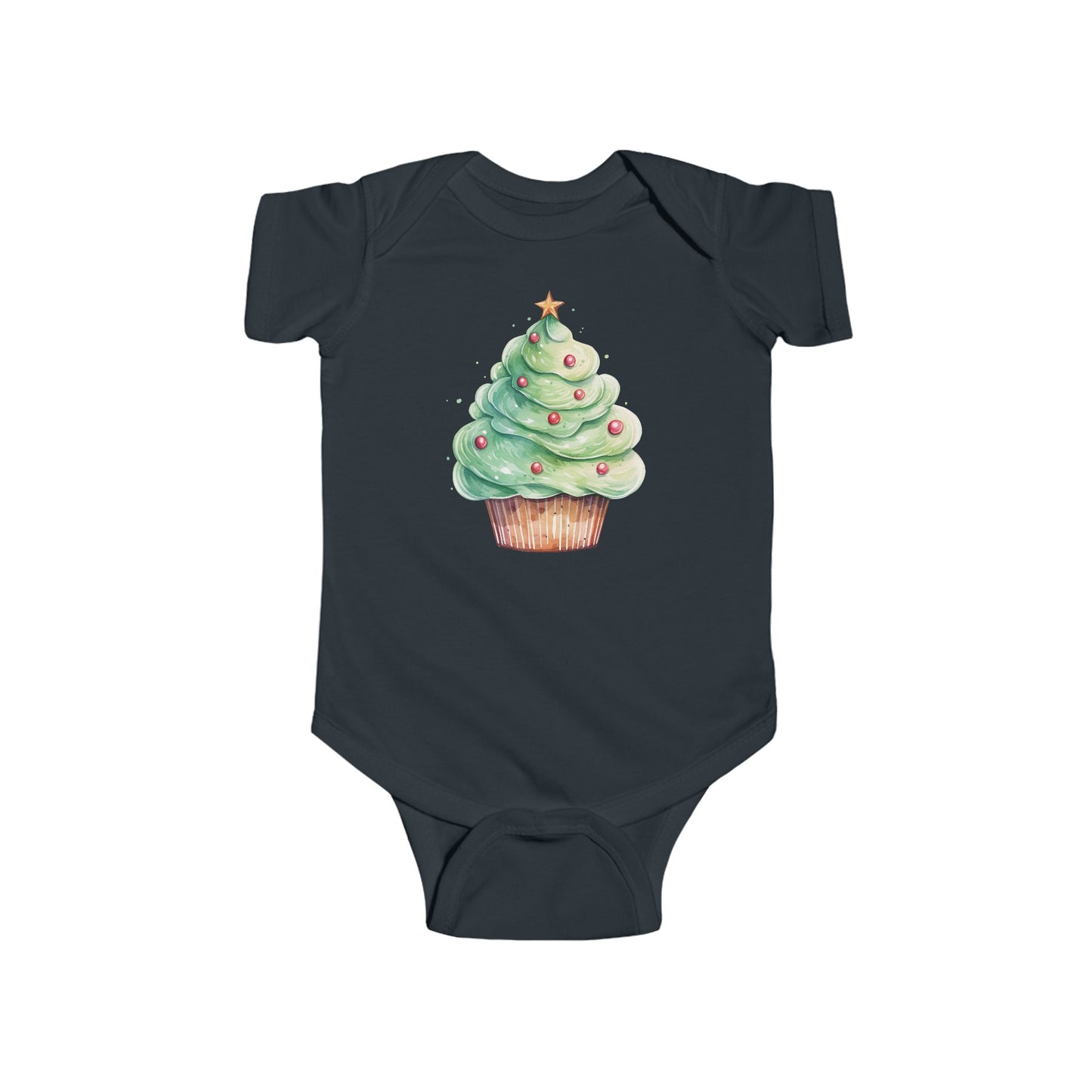 christmas cupcake Infant Fine Jersey Bodysuit