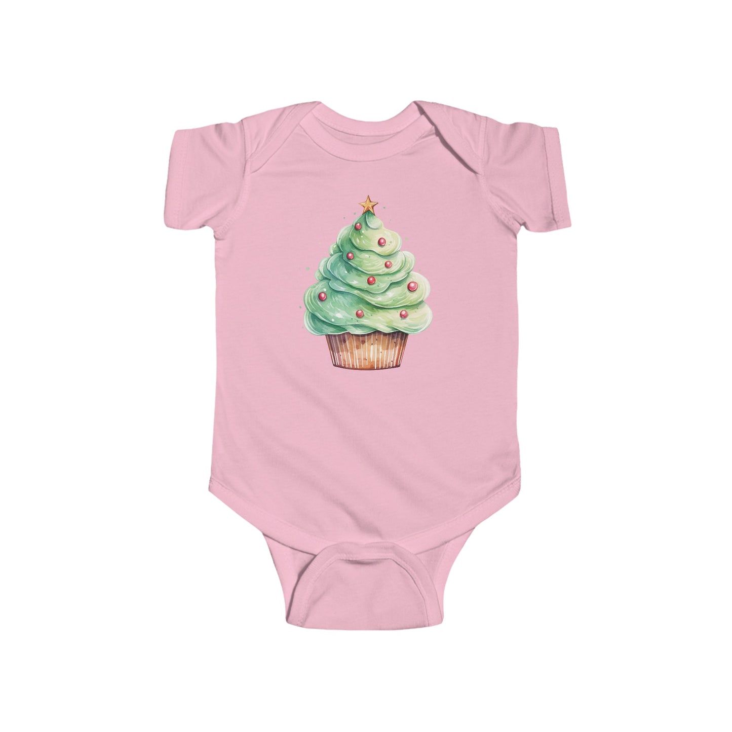 christmas cupcake Infant Fine Jersey Bodysuit