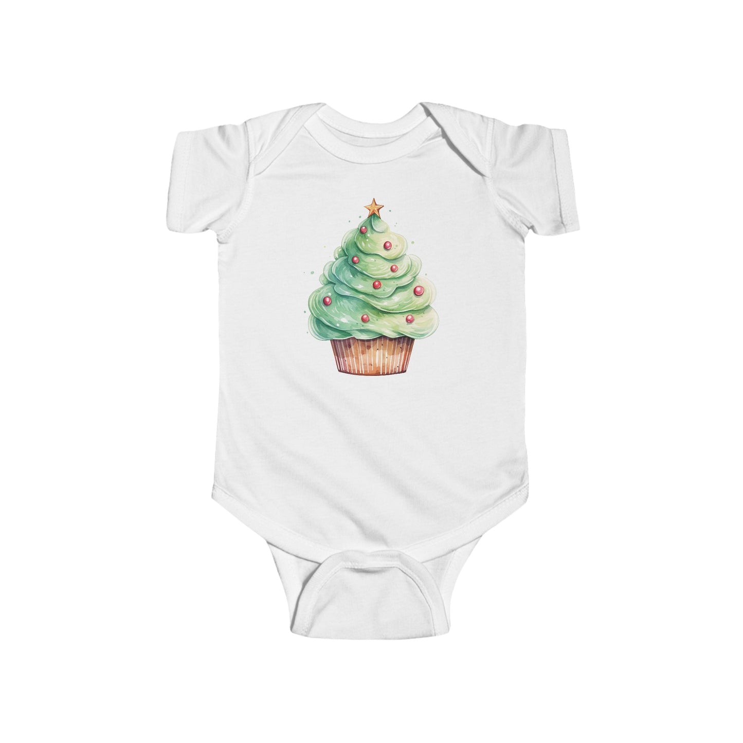 christmas cupcake Infant Fine Jersey Bodysuit