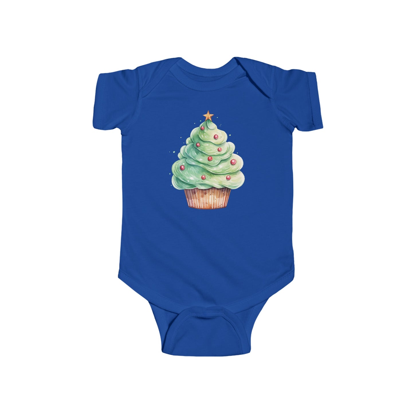 christmas cupcake Infant Fine Jersey Bodysuit