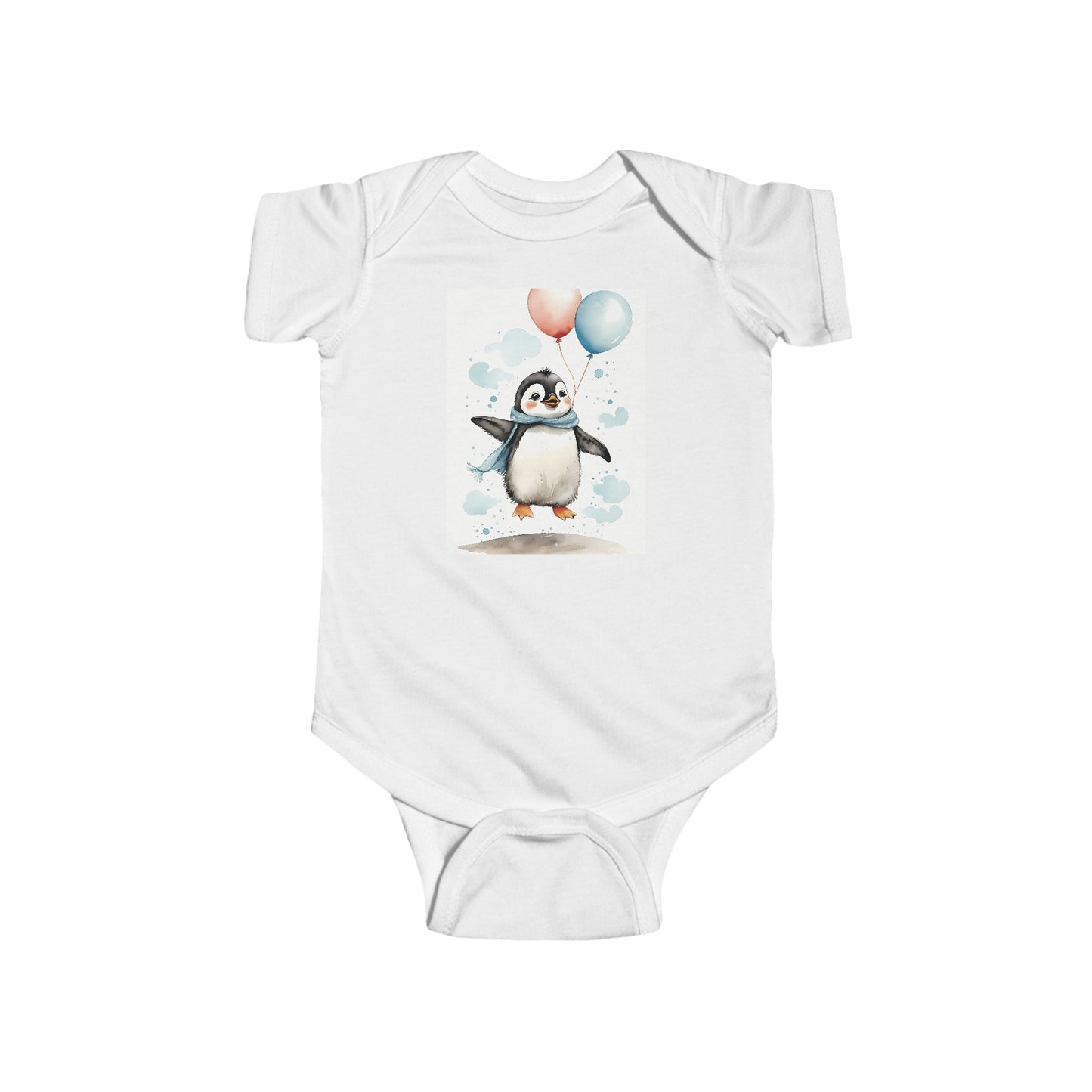 baby penguin balloons Infant Fine Jersey Bodysuit