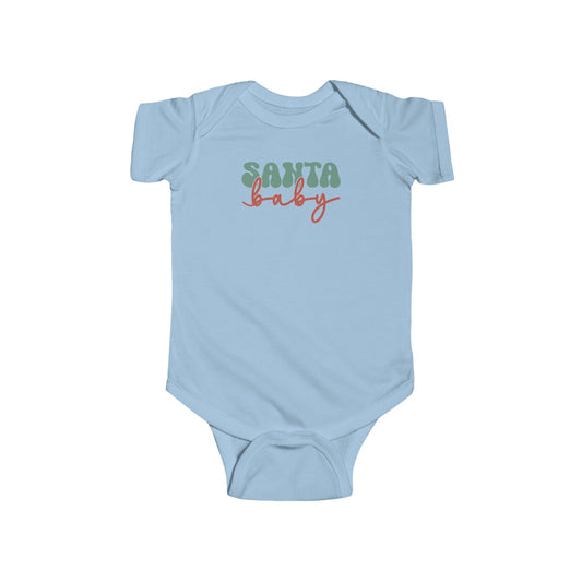 santa baby infant Fine Jersey Bodysuit