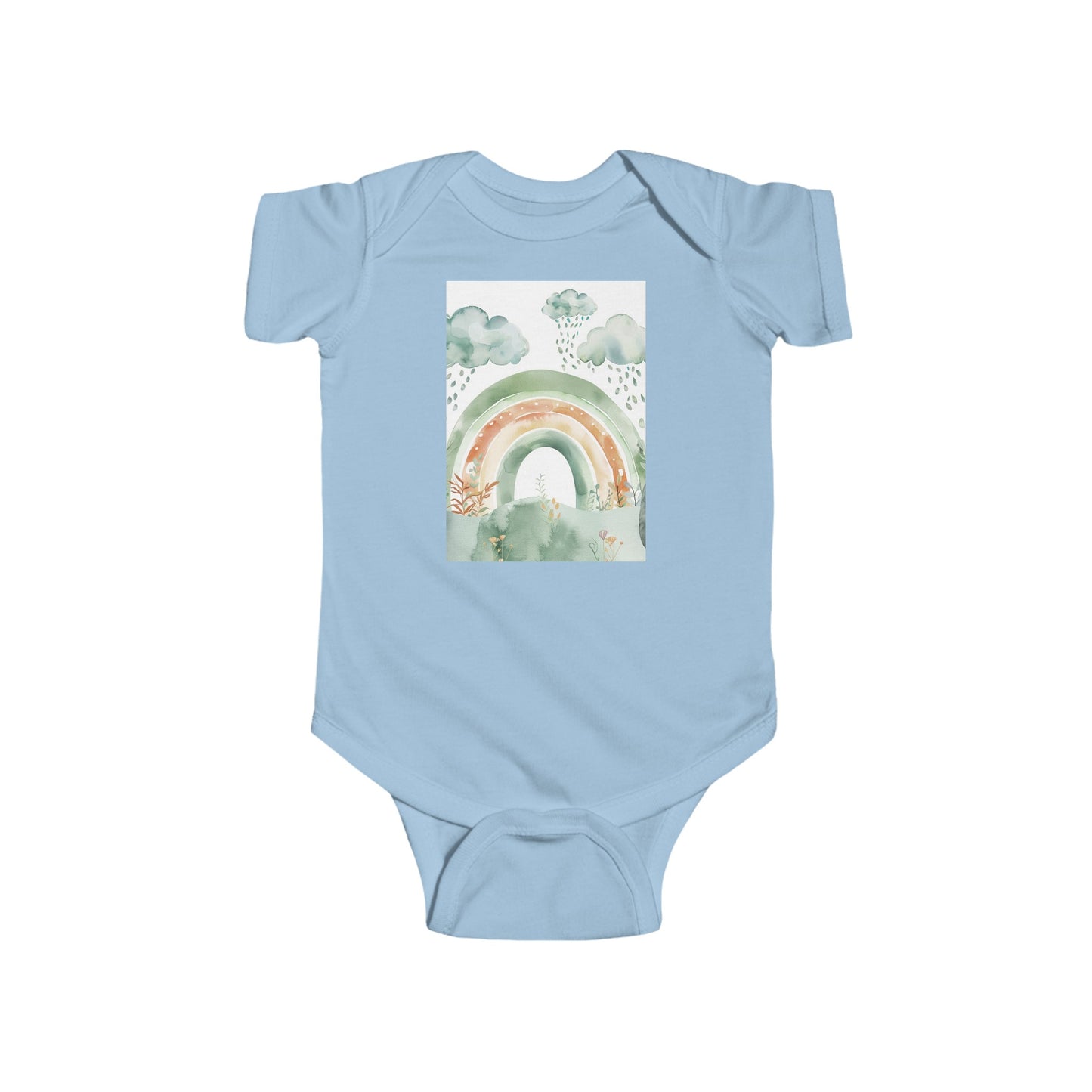 rainbow  watercolor Infant Fine Jersey Bodysuit