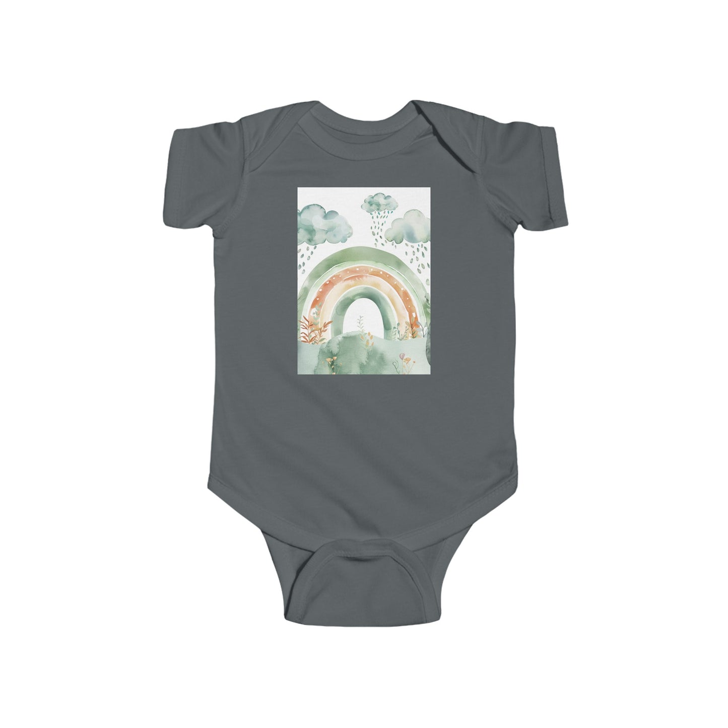 rainbow  watercolor Infant Fine Jersey Bodysuit