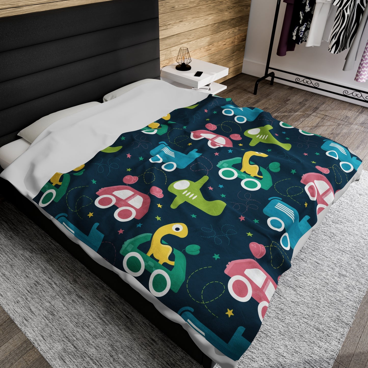 Dino Velveteen Plush Blanket