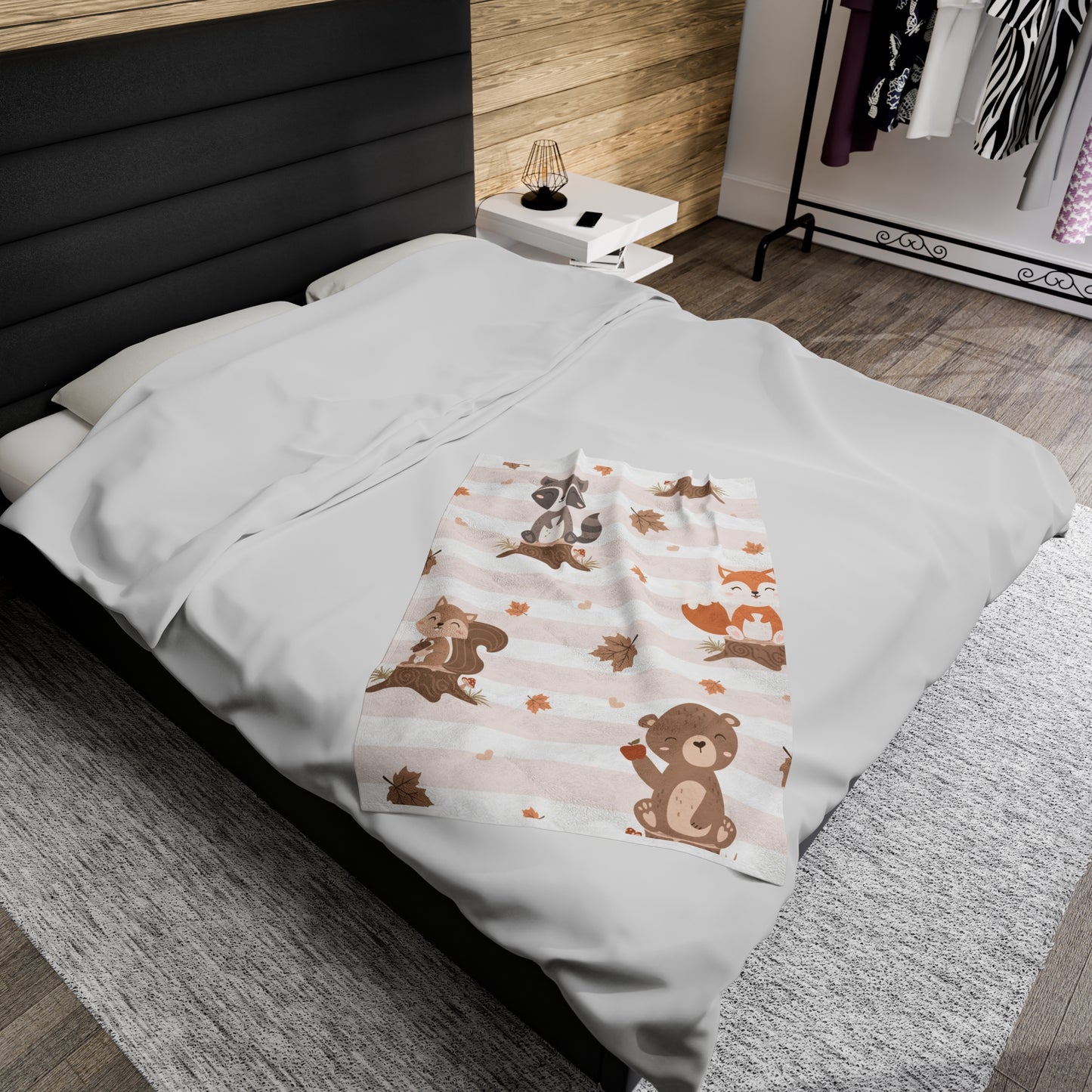 fall animal Velveteen Plush Blanket