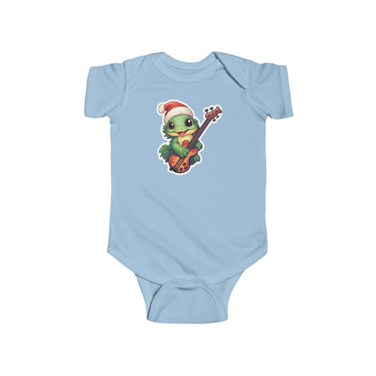 holiday guitar christmas Infant Fine Jersey Bodysuit