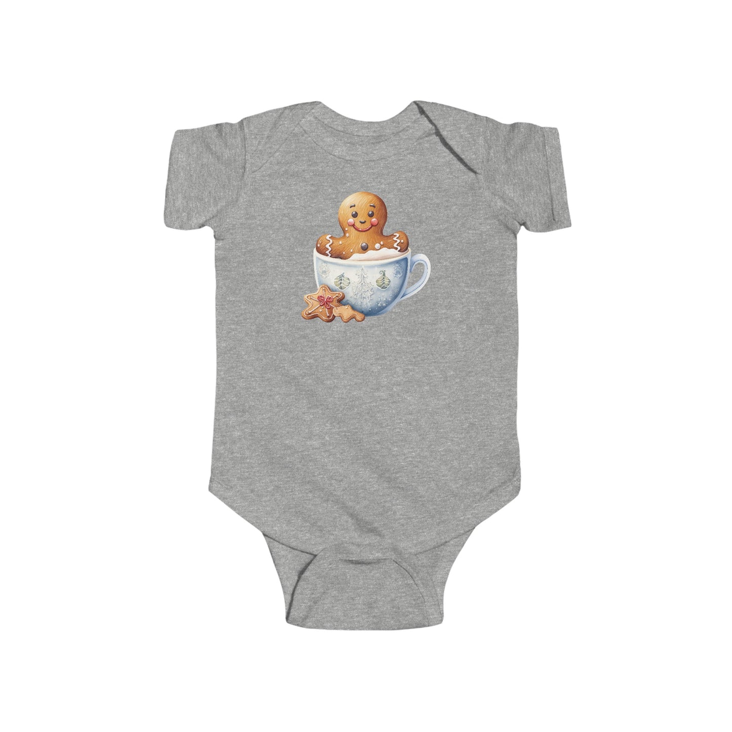 ginger bread man cup Infant Fine Jersey Bodysuit