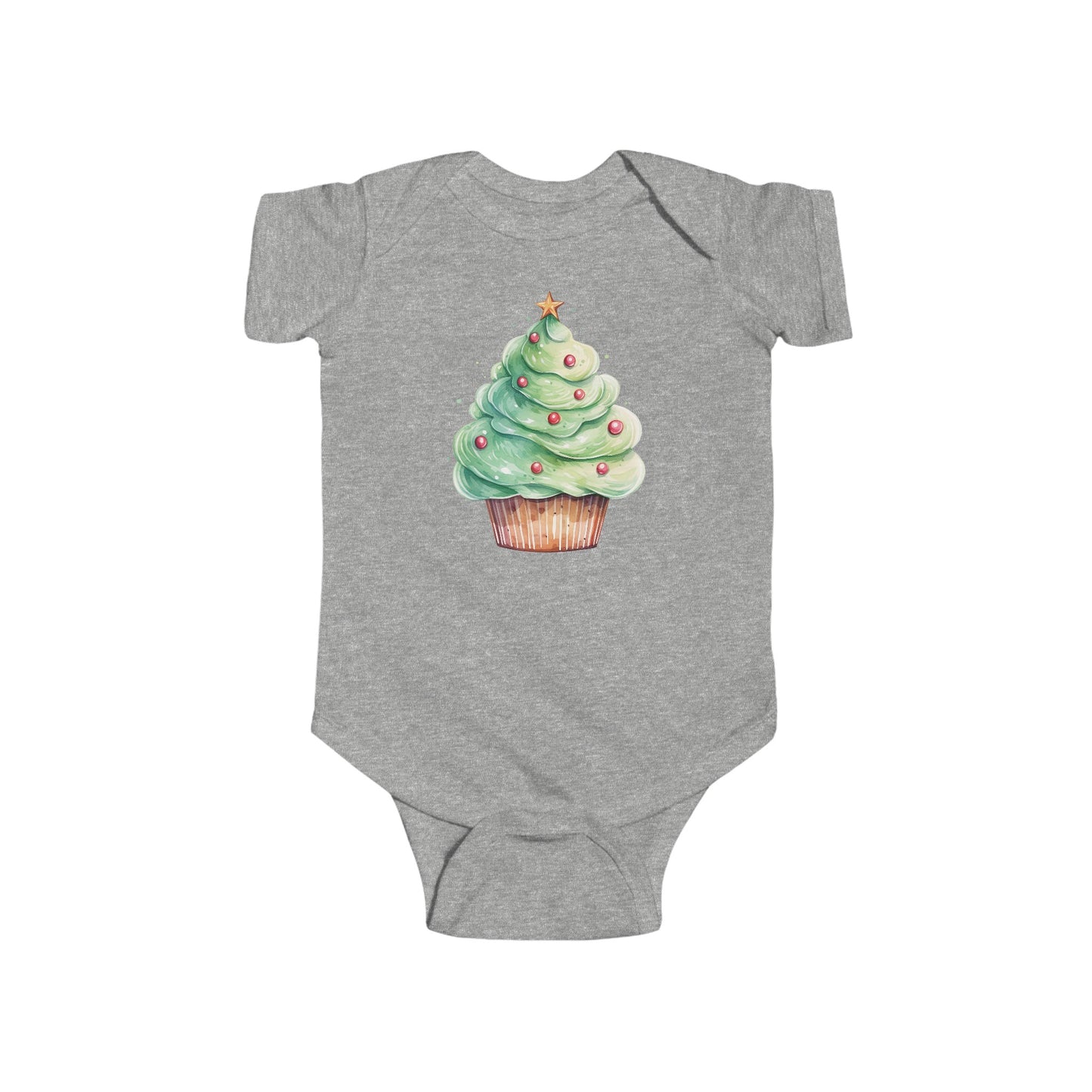 christmas cupcake Infant Fine Jersey Bodysuit