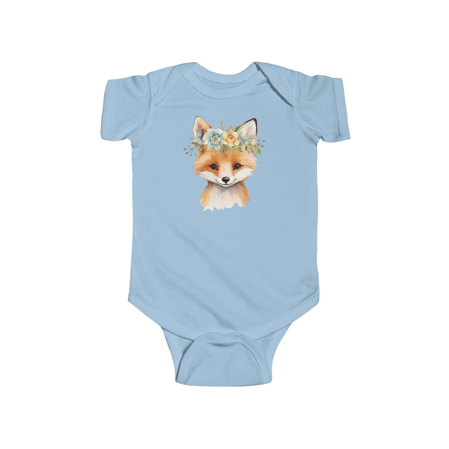 flower fox infant Fine Jersey Bodysuit