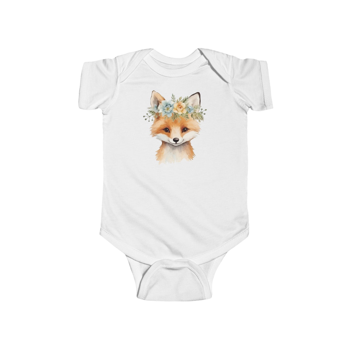 flower fox infant Fine Jersey Bodysuit