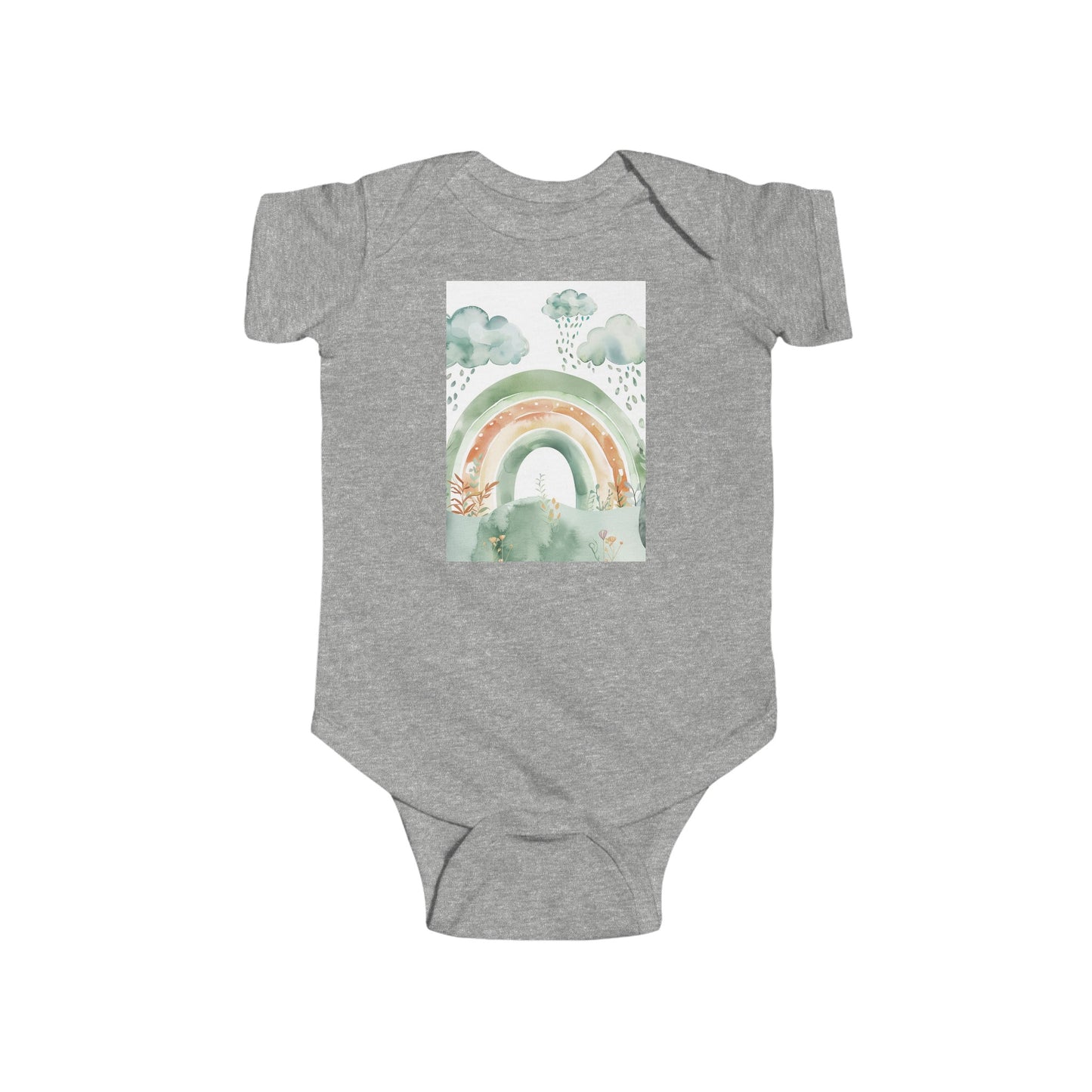 rainbow  watercolor Infant Fine Jersey Bodysuit