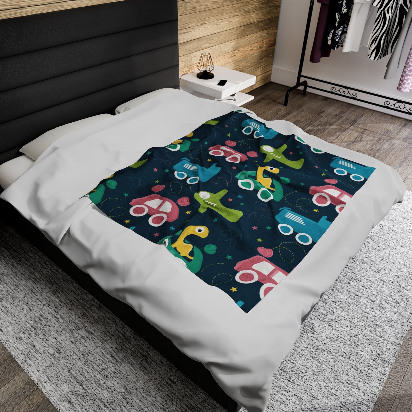 Dino Velveteen Plush Blanket